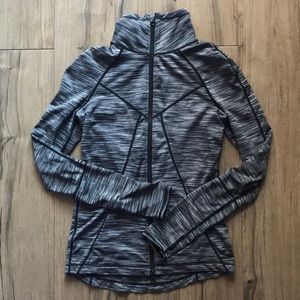 Zella zip up sports athletic jacket grey